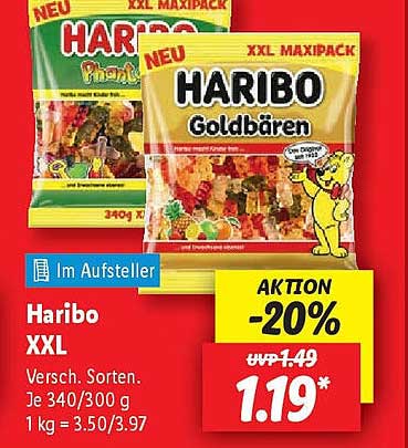 Haribo XXL - Süßigkeiten zum Knabbern für die ganze Familie