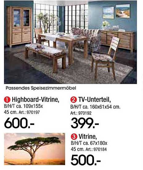 Highboard-Vitrine