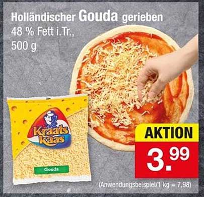 Holländischer Gouda gerieben 500 g