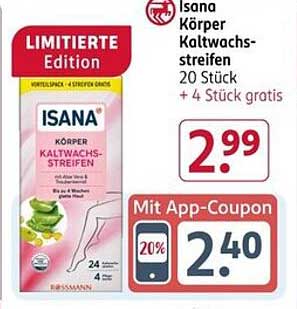 Isana Körper Kaltwachsstreifen - Limitiert Edition