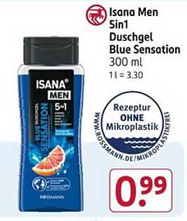 Isana Men 5in1 Duschgel Blue Sensation 300 ml