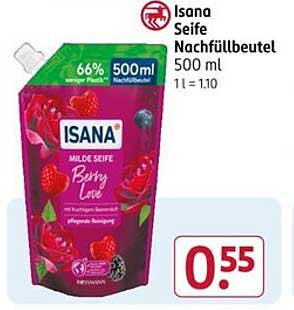Isana Seife Nachfüllbeutel Berry Love 500 ml
