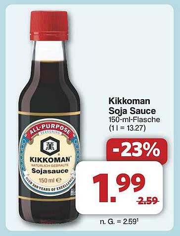 Kikkoman Soja Sauce 150-ml-Flasche
