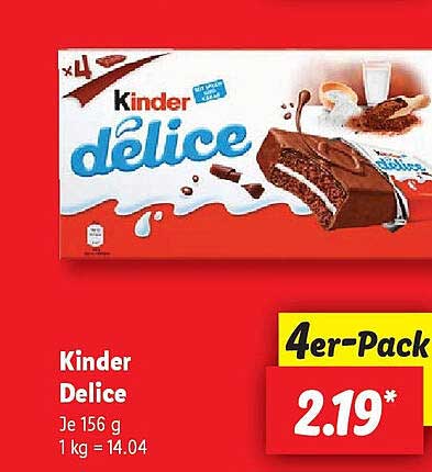 Kinder Delice 4er-Pack
