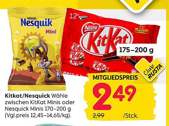 Kitkat/Nesquick Mini Angebote - Nur beim Rusta!