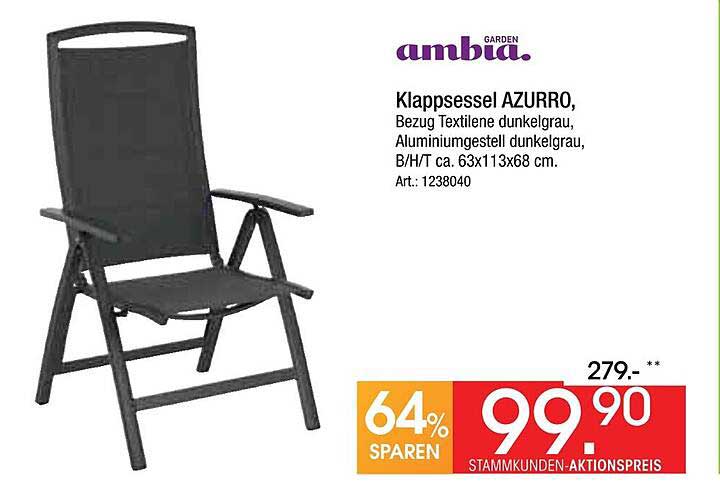 Klappsessel AZURRO von ambia garden - Stylisch und Funktional
