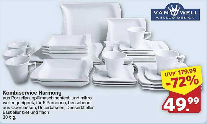 Komb service Harmony von Van Well