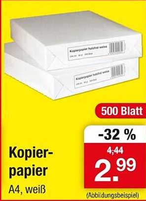 Kopierpapier A4, weiß - 500 Blatt