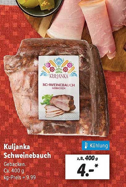 Kuljanka Schweinebauch gebacken, ca. 400 g