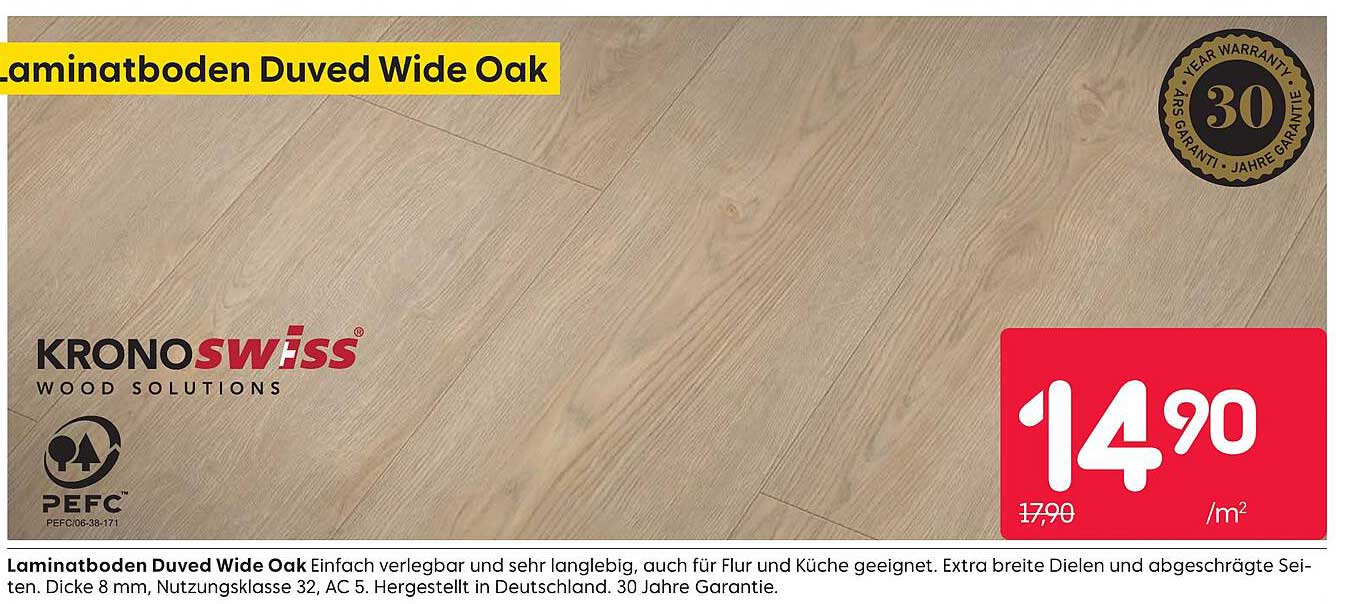 Laminatboden Duved Wide Oak