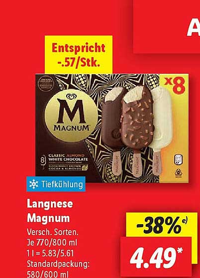 Langnese Magnum Eis – 8er Packung