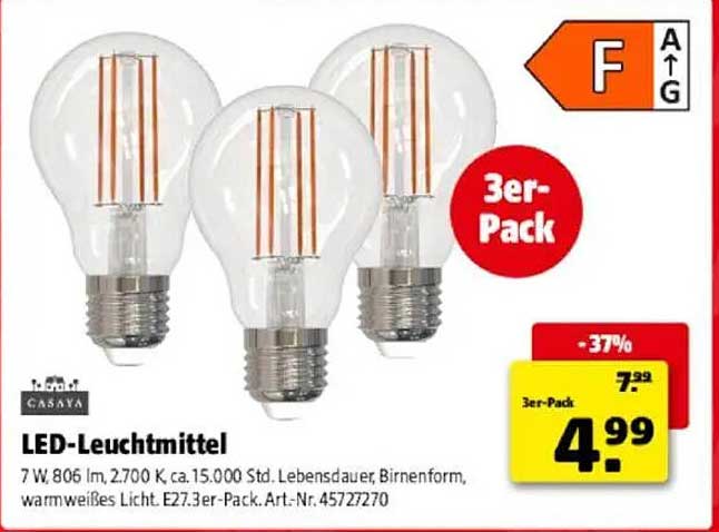 LED-Leuchtmittel 3er-Pack - Energiesparende Beleuchtung für Ihr Zuhause