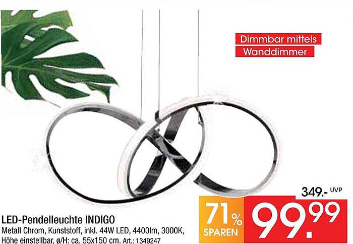 LED-Pendelleuchte INDIGO