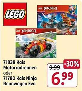 LEGO Ninjago 71838 Kais Motorradrennen oder 71780 Kais Ninja Rennwagen Evo