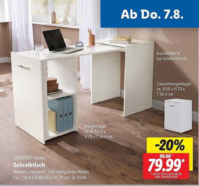 LIVARNO home Schreibtisch – Modell 'Liverpool'