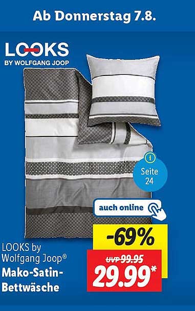 LOOKS by Wolfgang Joop® Mako-Satin-Bettwäsche
