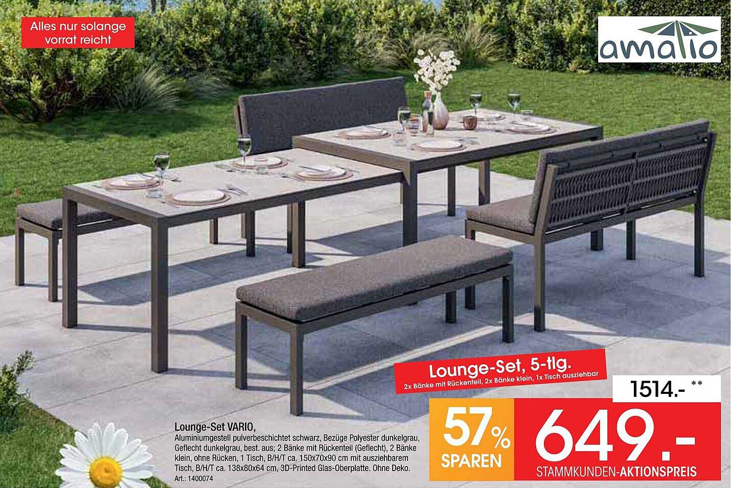 Lounge-Set VARIO, 5-tlg.
