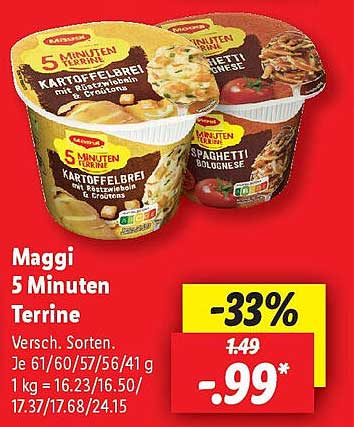 Maggi 5 Minuten Terrine - Verschiedene Sorten