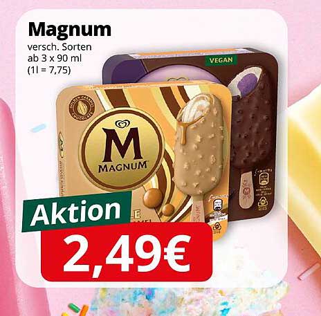 Magnum - verschiedene Sorten ab 3 x 90 ml für 2,49€