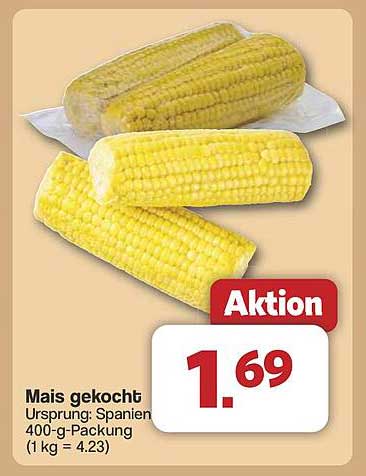 Mais gekocht