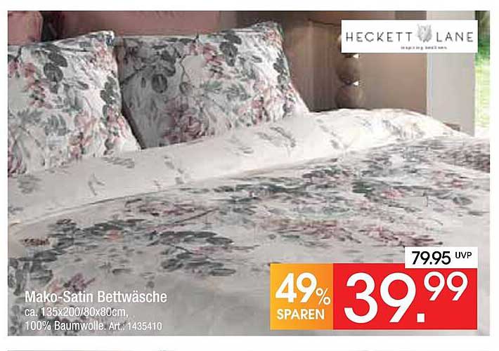 Mako-Satin Bettwäsche von Heckett Lane