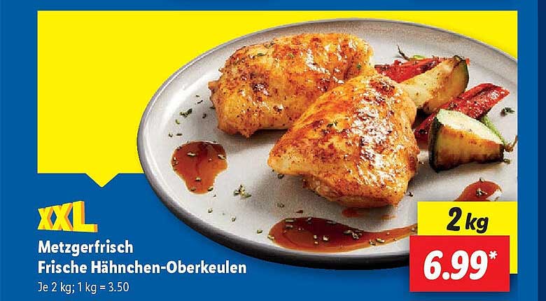 Metzgerfrisch Frische Hähnchen-Oberkeulen - 2 kg