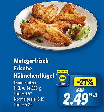 Metzgerfrisch Frische Hähnchenflügel