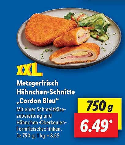 Metzgerfrisch Hähnchen-Schnitte "Cordon Bleu"