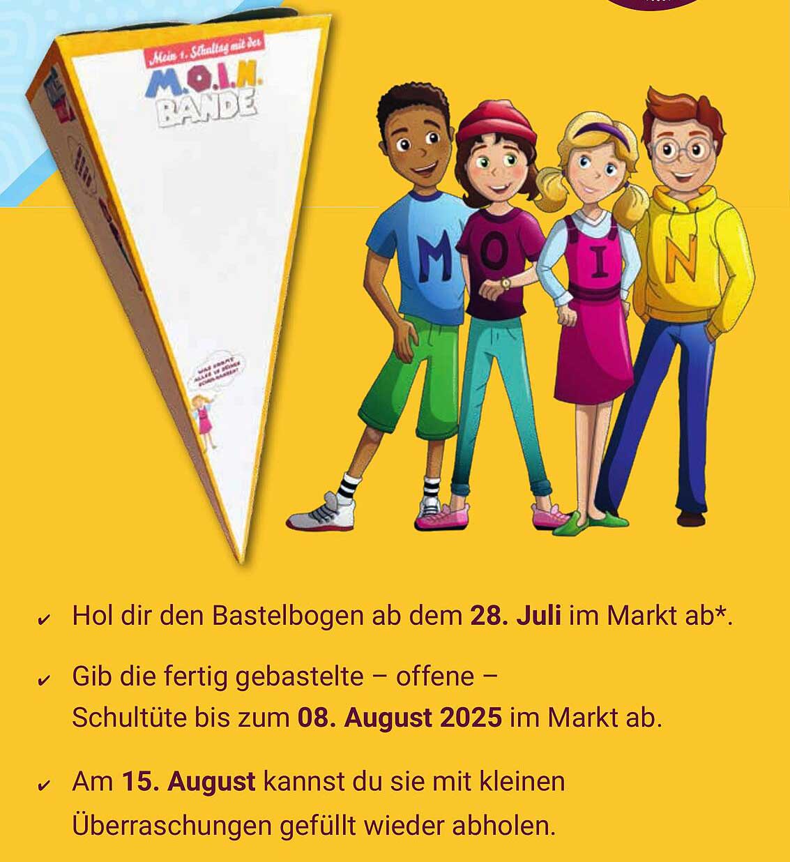 MOIN-Bande Bastelbogen für Schultüten
