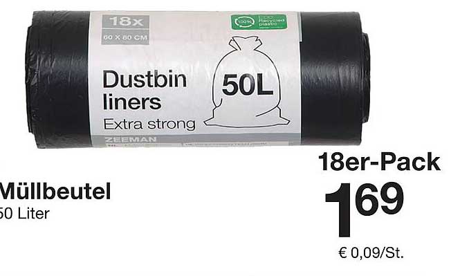 Müllbeutel 18er-Pack - Extra Stark für alle Ihre Bedürfnisse