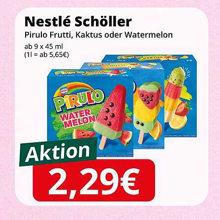 Nestlé Schöller Pirulo Frutti, Kaktus oder Watermelon