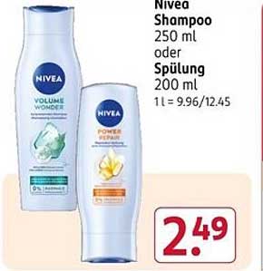 Nivea Shampoo 250 ml oder Spülung 200 ml