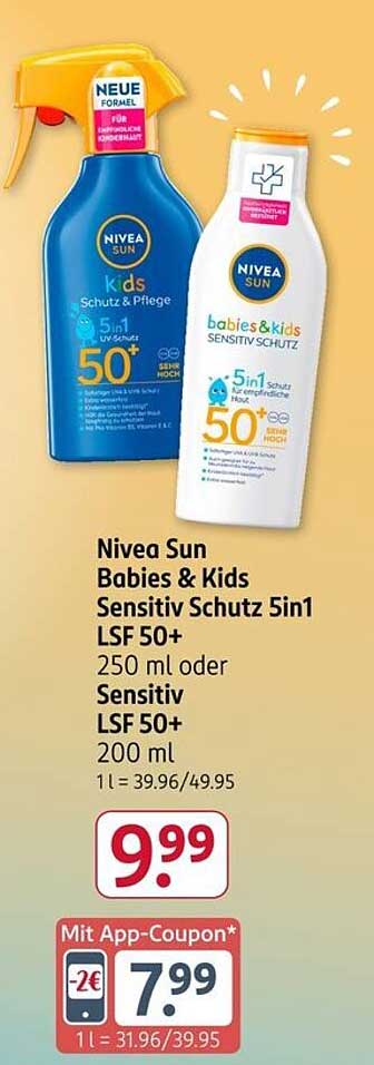 Nivea Sun Babies & Kids Sensitiv Schutz 5in1 LSF 50+