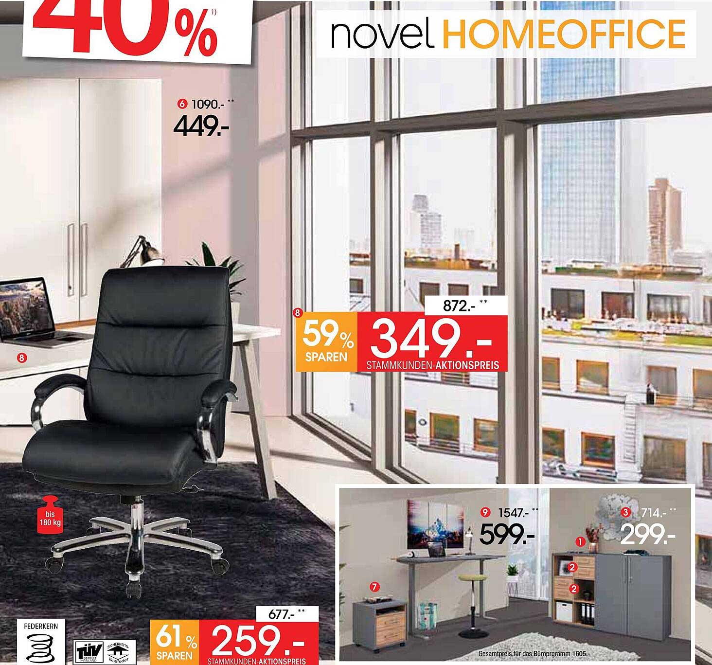 novel HOME OFFICE Drehstuhl schwarz