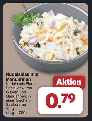 Nudelsalat mit Mandarinen