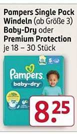 Pampers Single Pack Windeln (ab Größe 3) Baby-Dry oder Premium Protection je 18 – 30 Stück