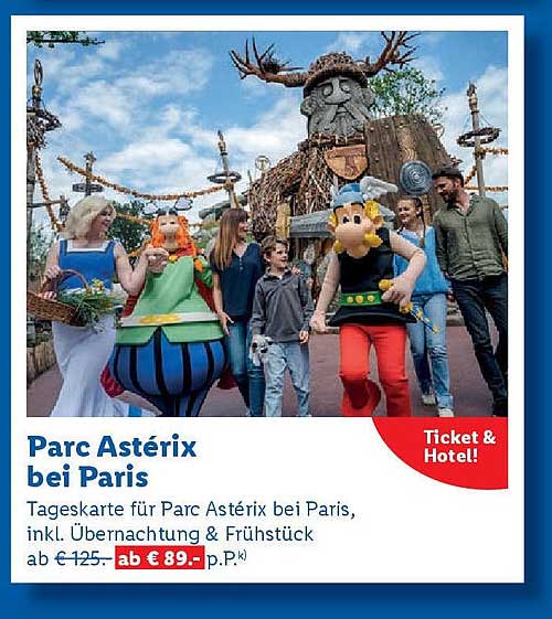 Parc Astérix bei Paris - Tageskarte inkl. Übernachtung & Frühstück