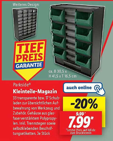 Parkside Kleinteile-Magazin