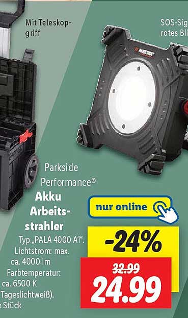 Parkside Performance® Akku Arbeitsstrahler