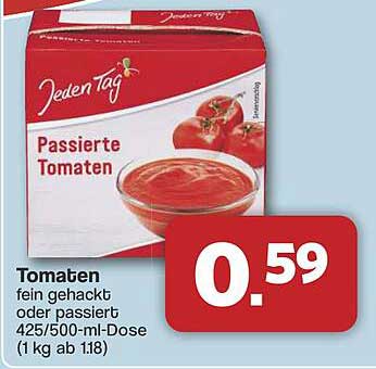 Passierte Tomaten, fein gehackt oder passiert, 425/500-ml-Dose