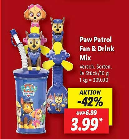 Paw Patrol Fan & Drink Mix
