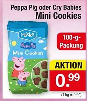 Peppa Pig oder Cry Babies Mini Cookies 100-g-Packung