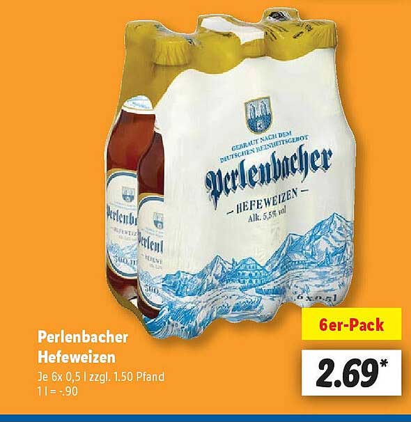 Perlenbacher Hefeweizen 6er-Pack