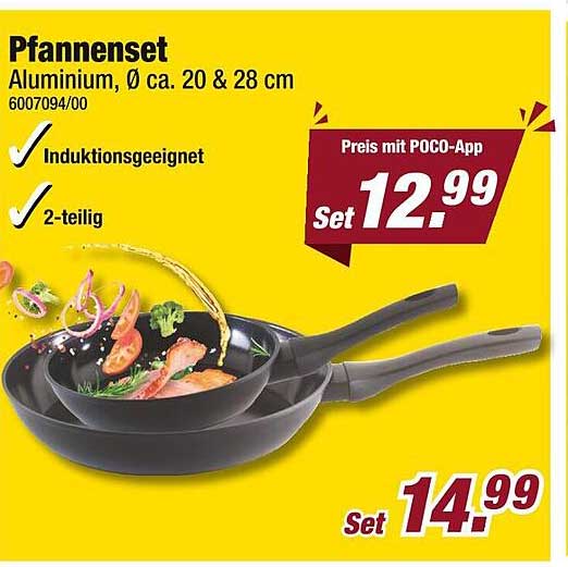 Pfannenset Aluminium, Ø ca. 20 & 28 cm