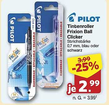 Pilot Tintenschreiber Frixion Ball Clicker - Strichstärke 0,7 mm