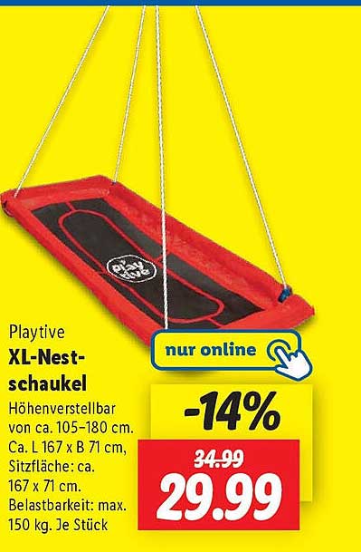 Playtive XL-Nestschaukel - nur online verfügbar