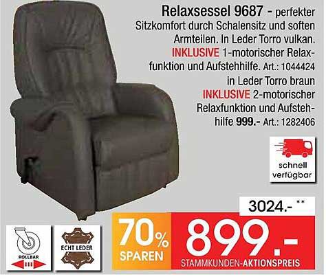 Relaxsessel 9687 - perfekter Sitzkomfort durch Schalen­sitz und soften Armteilen