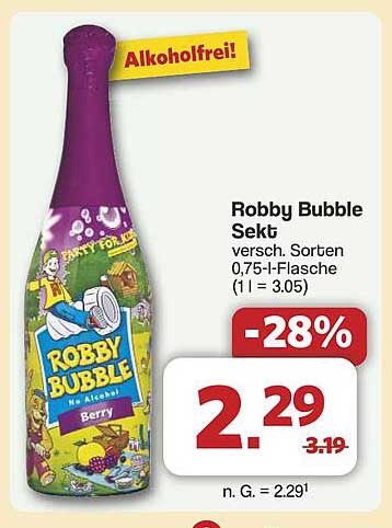 Robby Bubble Sekt versch. Sorten 0,75-l-Flasche