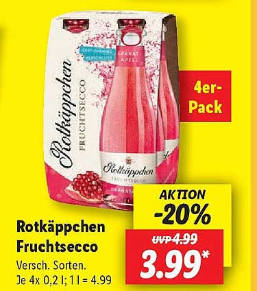 Rotkäppchen Fruchtsecco 4er-Pack - Verschiedene Sorten