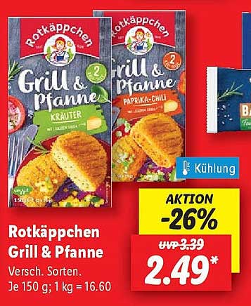 Rotkäppchen Grill & Pfanne - Verschiedene Sorten